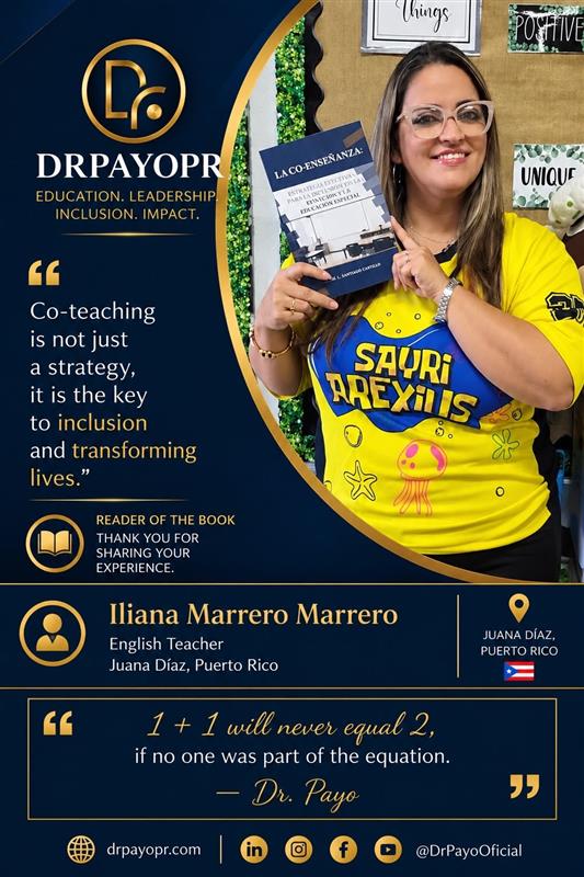 Iliana Marrero Marrero holding La Co-Enseñanza